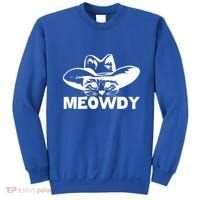 Meowdy Funny Mashup Between Meow And Howdy Cat Meme Cool Gift Sweatshirt thumb 0