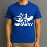 Meowdy Funny Mashup Between Meow And Howdy Cat Meme Cool Gift T-Shirt thumb 3