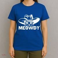 Meowdy Funny Mashup Between Meow And Howdy Cat Meme Cool Gift T-Shirt thumb 4