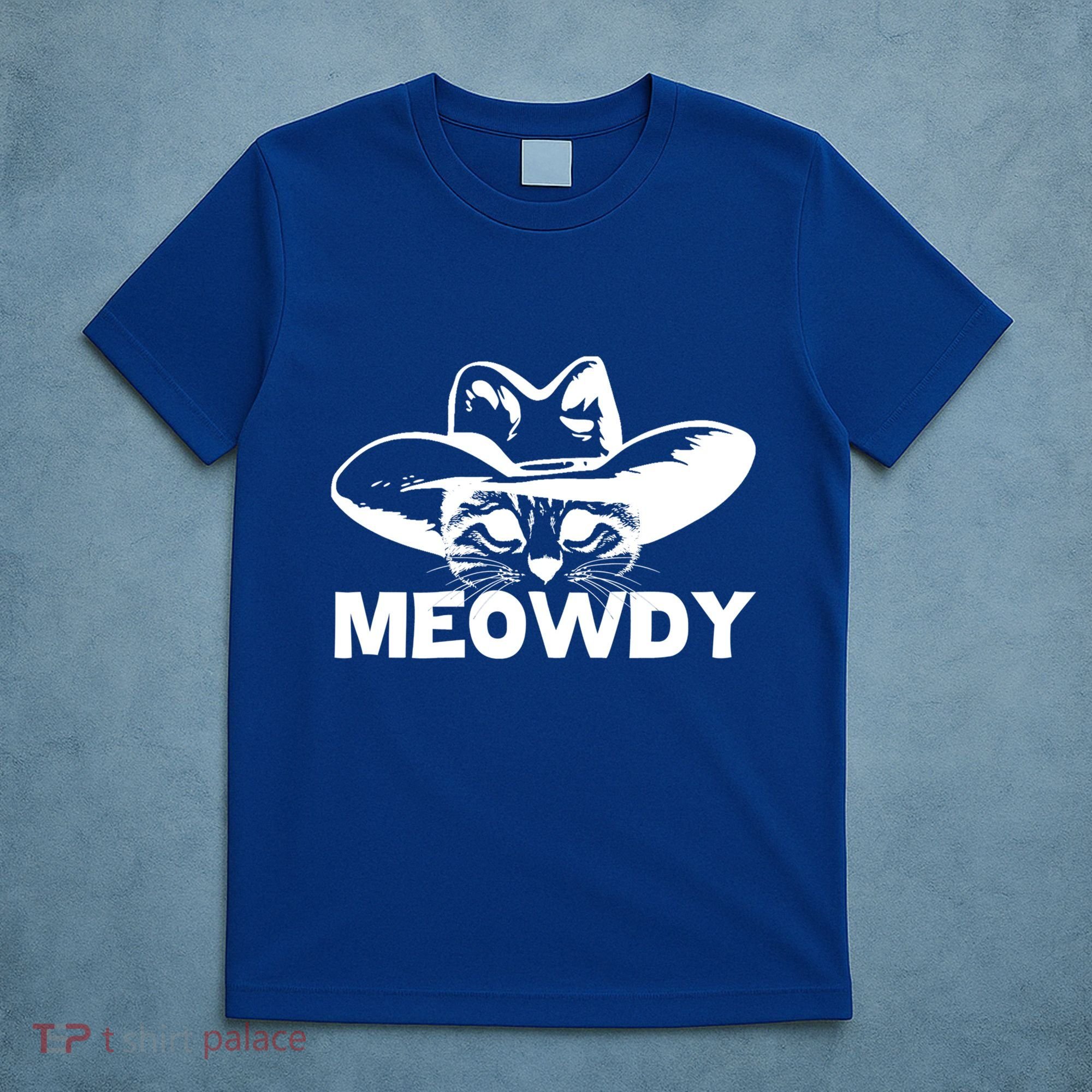 Meowdy Funny Mashup Between Meow And Howdy Cat Meme Cool Gift T-Shirt