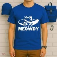 Meowdy Funny Mashup Between Meow And Howdy Cat Meme Cool Gift T-Shirt thumb 6