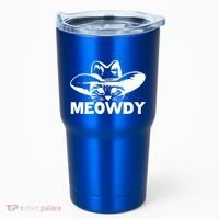 Meowdy Funny Mashup Between Meow And Howdy Cat Meme Cool Gift Tumbler thumb 0