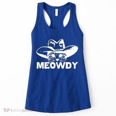 Meowdy Funny Mashup Between Meow And Howdy Cat Meme Cool Gift Women's Tank Top