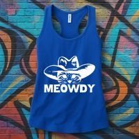 Meowdy Funny Mashup Between Meow And Howdy Cat Meme Cool Gift Women's Tank Top thumb 3