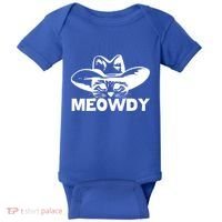 Meowdy Funny Mashup Between Meow And Howdy Cat Meme Cool Gift Baby Bodysuit thumb 0