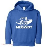 Meowdy Funny Mashup Between Meow And Howdy Cat Meme Cool Gift Toddler Hoodie thumb 0