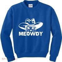 Meowdy Funny Mashup Between Meow And Howdy Cat Meme Cool Gift Kids Sweatshirt thumb 0
