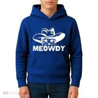 Meowdy Funny Mashup Between Meow And Howdy Cat Meme Cool Gift Kids Hoodie thumb 4