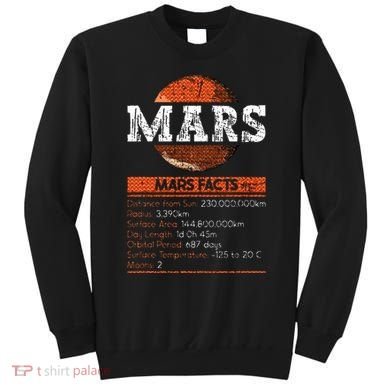Mars Facts Mars Planet Space Lover Sweatshirt