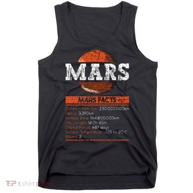 Mars Facts Mars Planet Space Lover Tank Top