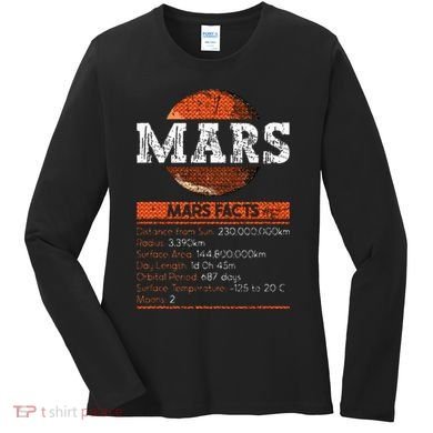 Mars Facts Mars Planet Space Lover Women's Long Sleeve Shirt