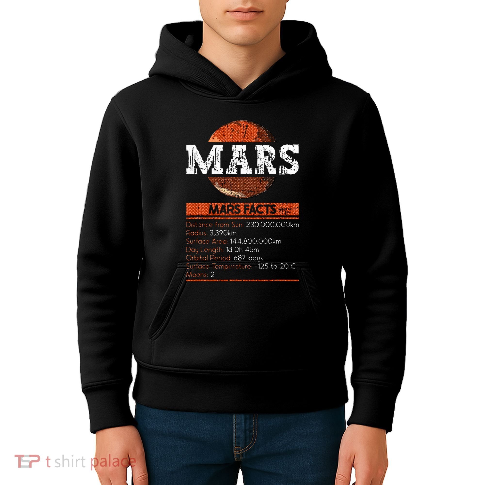 Mars Facts Mars Planet Space Lover Kids Hoodie
