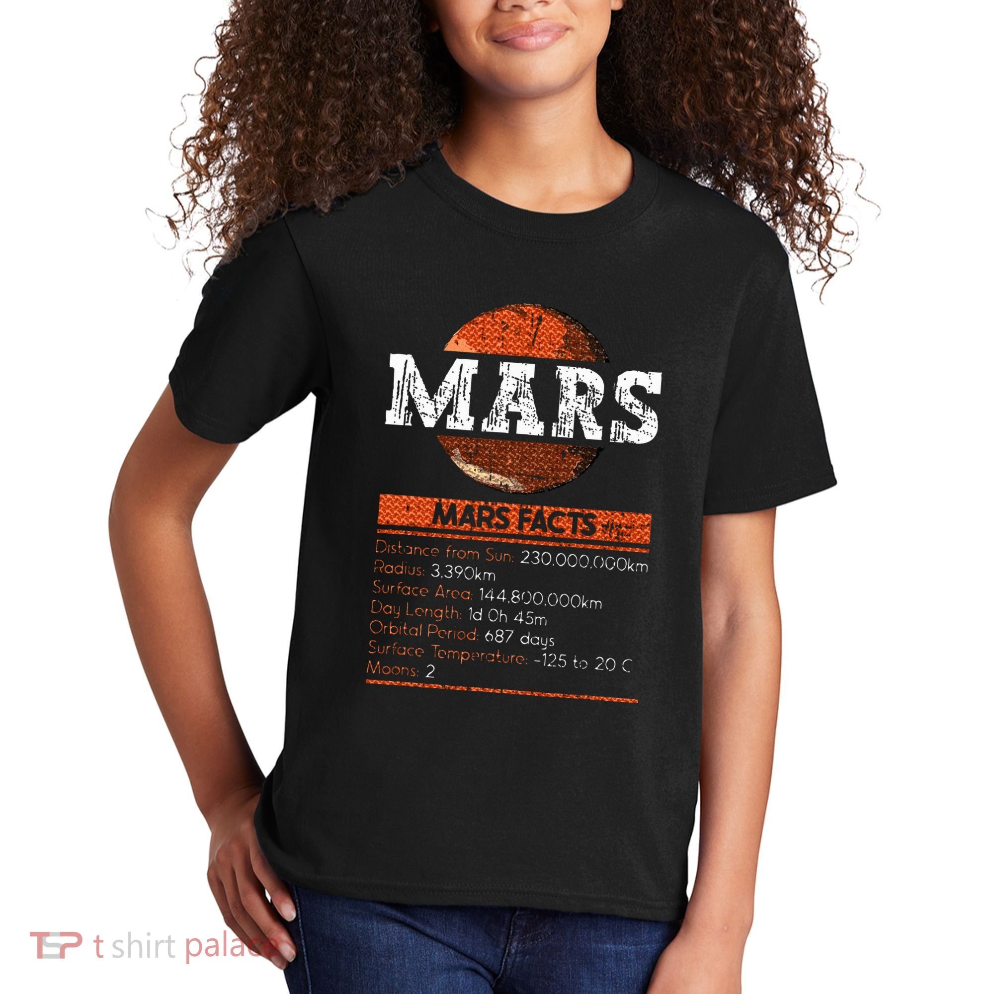 Mars Facts Mars Planet Space Lover Kids T-Shirt