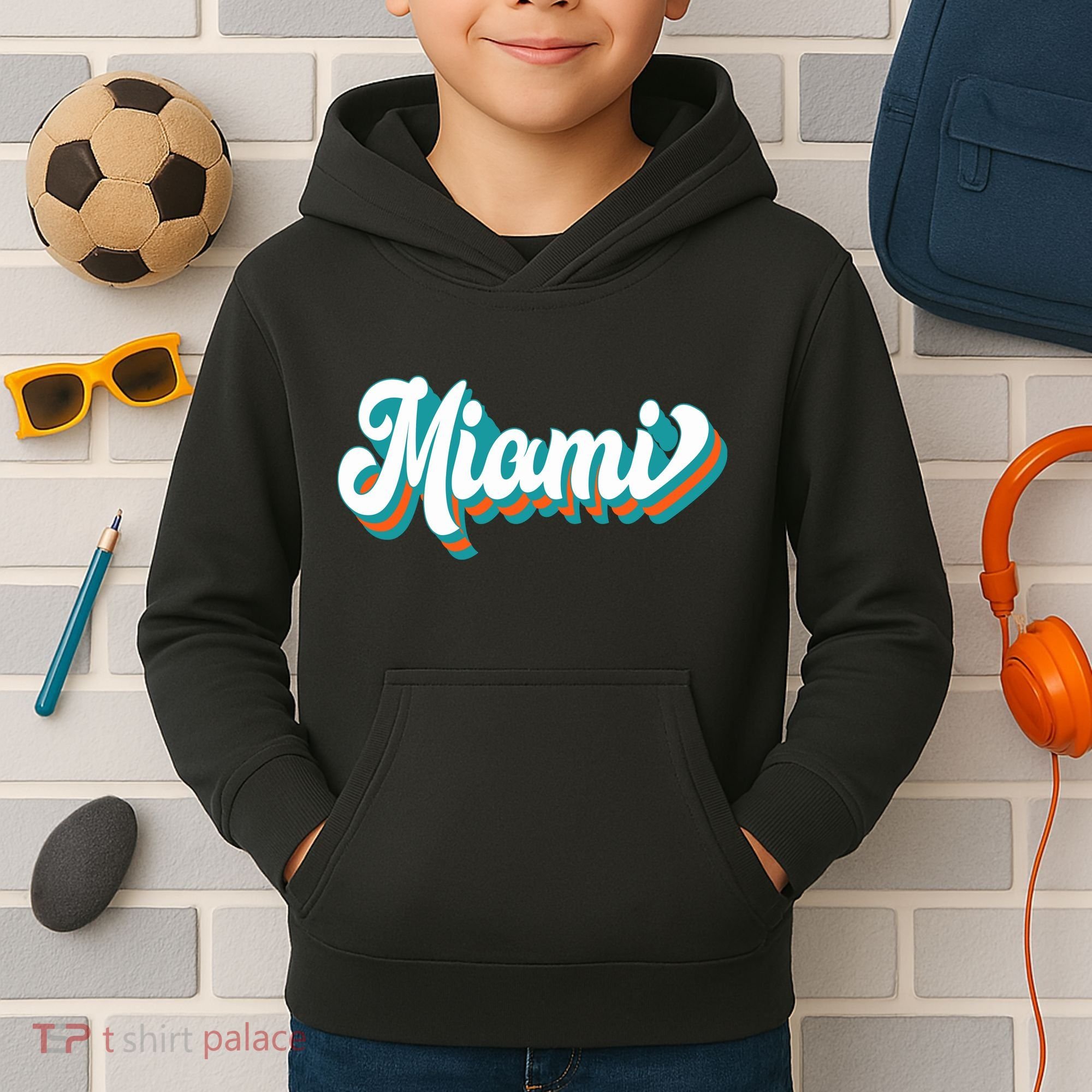 Miami Football Kids Hoodie