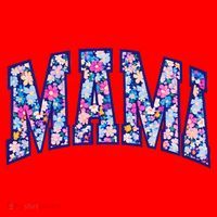 Mama Floral Santa Hat thumb 1