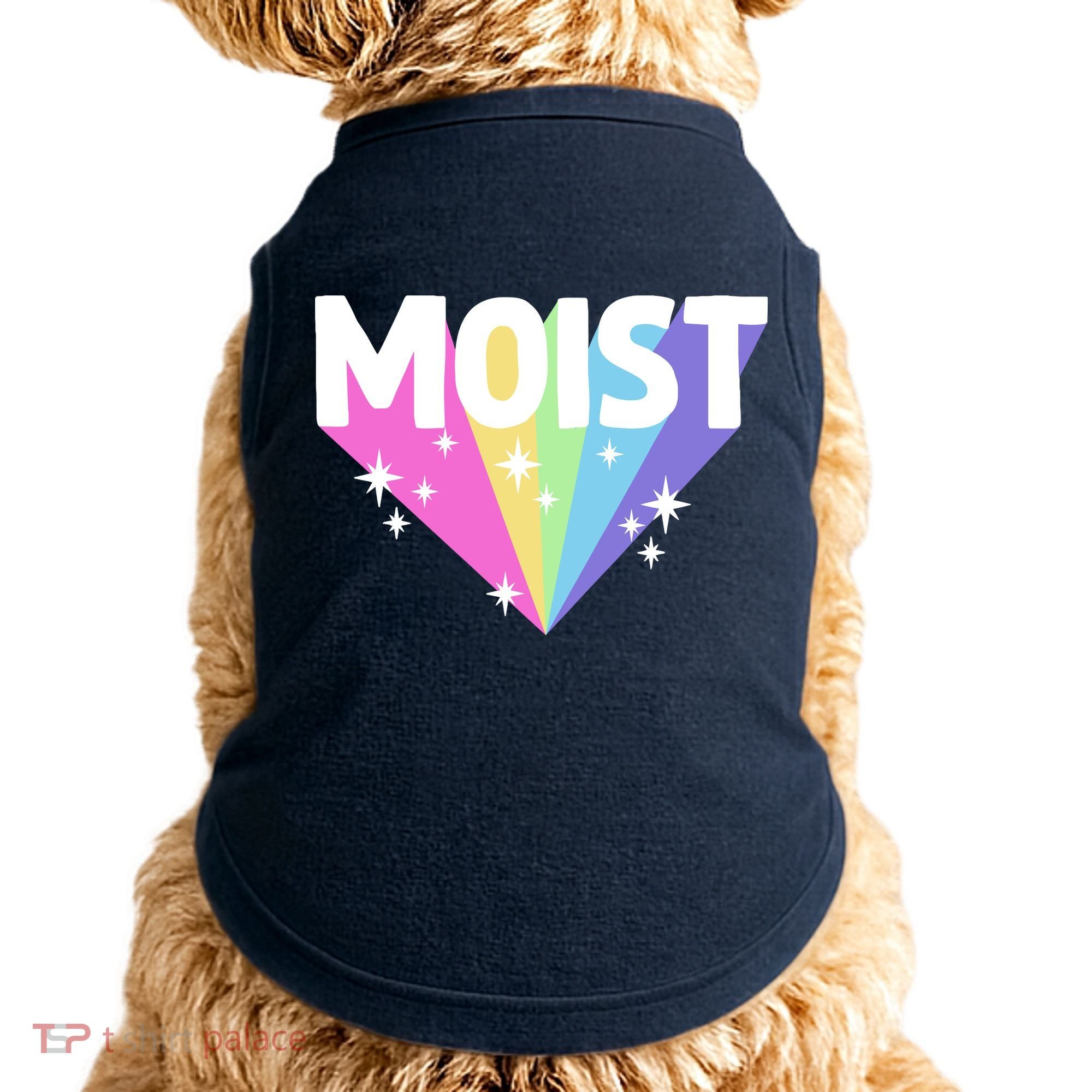 Moist Funny Meme Offensive Weird Cool Hilarious Humorous Doggie Tank
