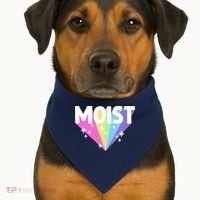 Moist Funny Meme Offensive Weird Cool Hilarious Humorous USA-Made Doggie Bandana thumb 1