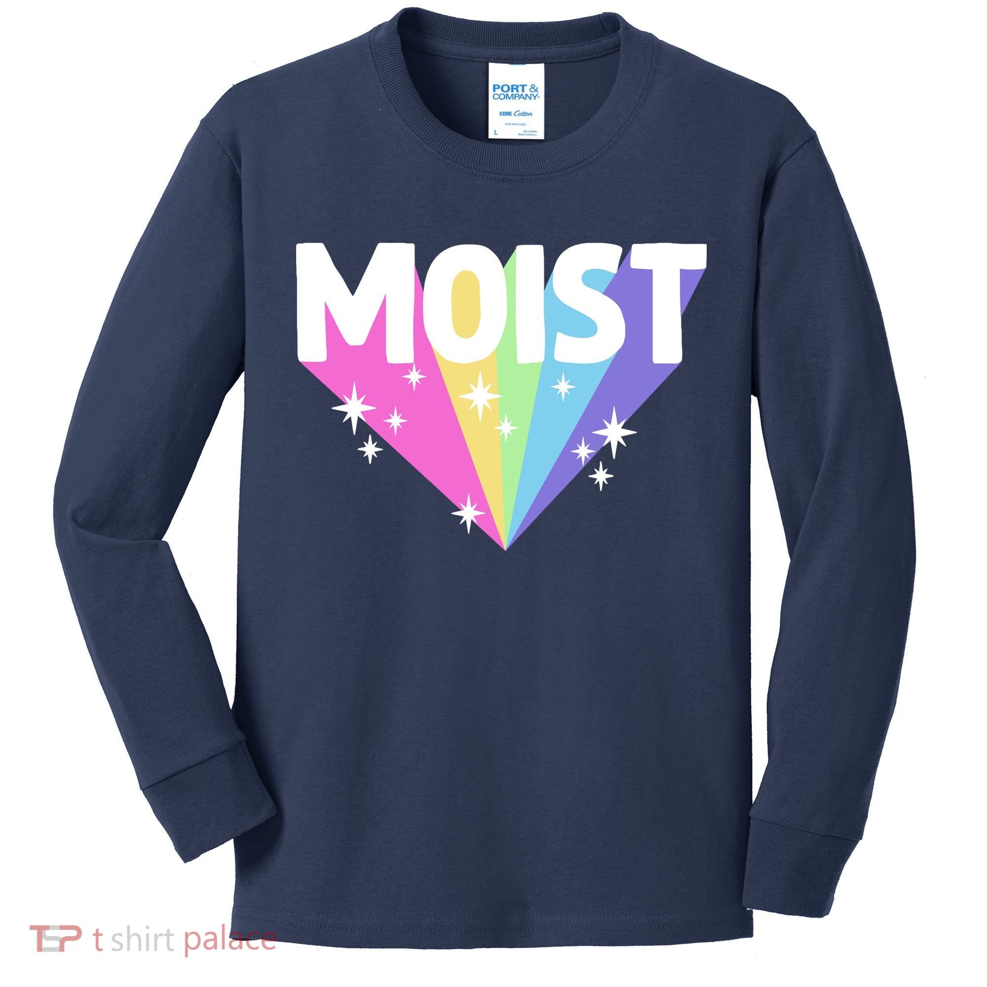 Moist Funny Meme Offensive Weird Cool Hilarious Humorous Kids Long Sleeve Shirt