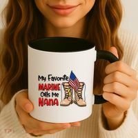 My Favorite Marine Calls Me Nana Coffee Mug thumb 3
