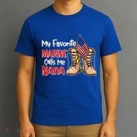My Favorite Marine Calls Me Nana T-Shirt thumb 3