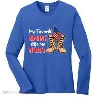My Favorite Marine Calls Me Nana Women's Long Sleeve Shirt thumb 0