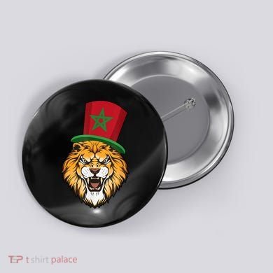 Morocco Flag Moroccan Soccer Supporter For Men Women Button