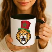 Morocco Flag Moroccan Soccer Supporter For Men Women Coffee Mug thumb 3