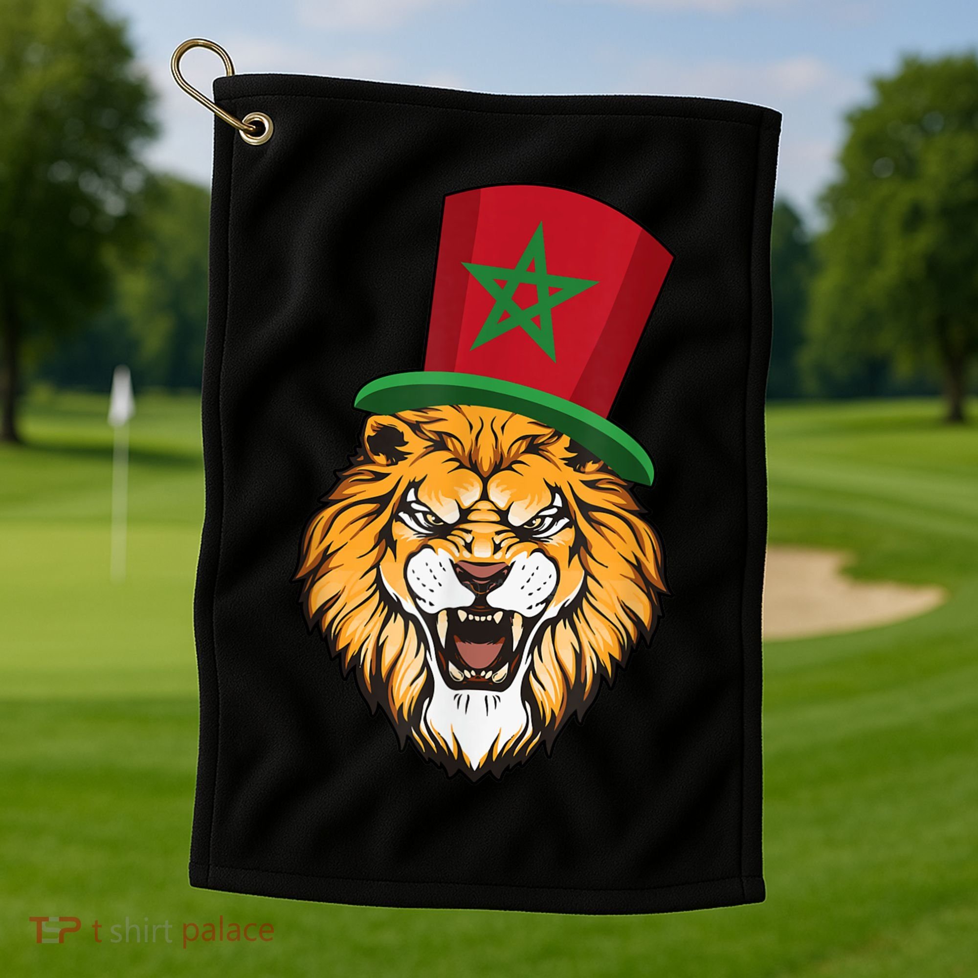 Morocco Flag Moroccan Soccer Supporter For Men Women Golf Towel