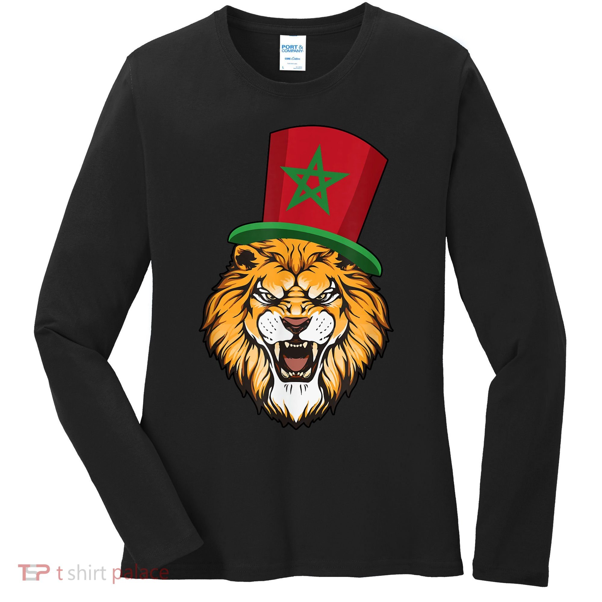 Morocco Flag Moroccan Soccer Supporter For Men Women Women's Long Sleeve Shirt