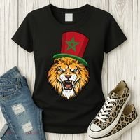 Morocco Flag Moroccan Soccer Supporter For Men Women Women's T-Shirt thumb 3