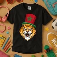 Morocco Flag Moroccan Soccer Supporter For Men Women Kids T-Shirt thumb 3