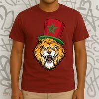 Morocco Flag Moroccan Soccer Supporter For Men Women T-Shirt thumb 3