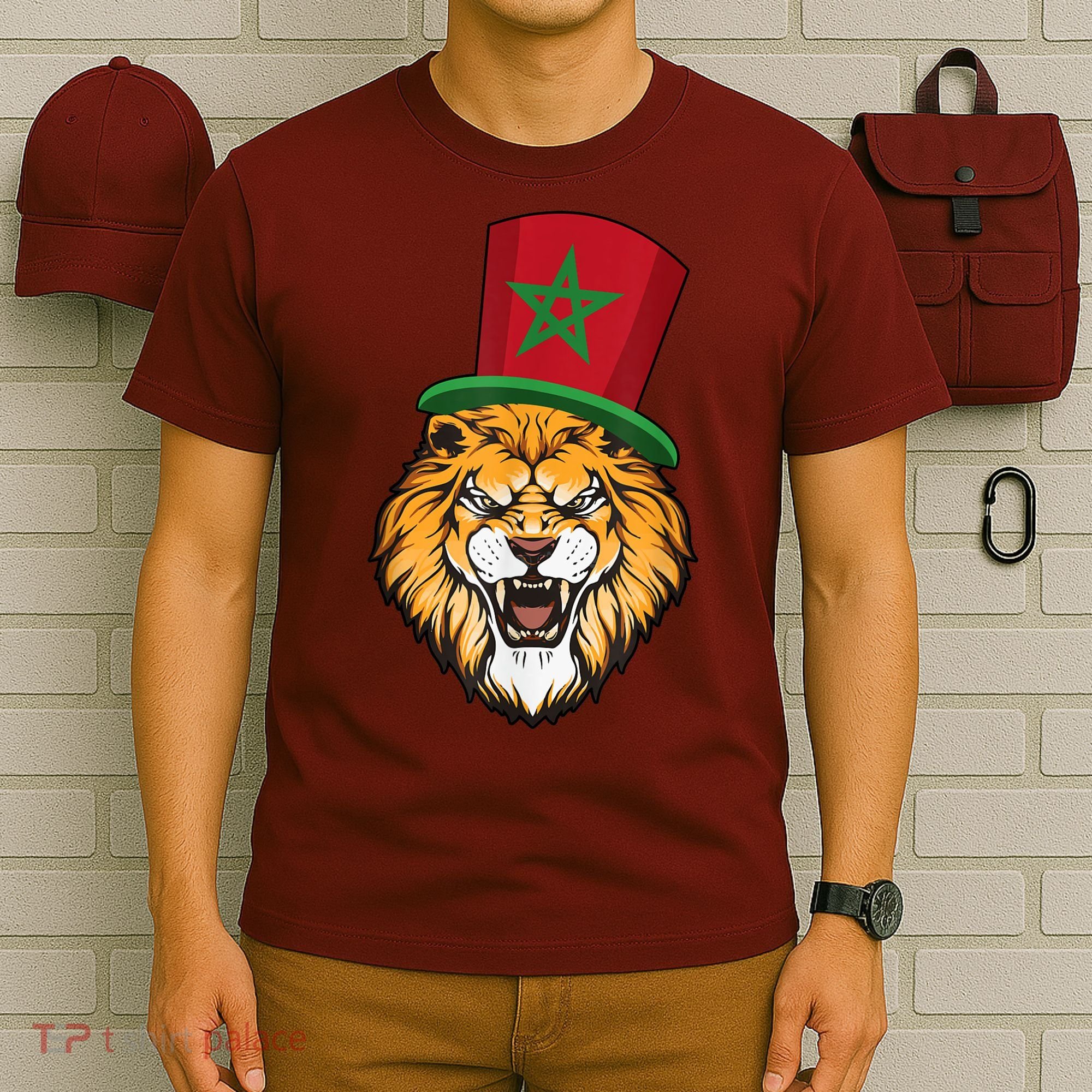 Morocco Flag Moroccan Soccer Supporter For Men Women T-Shirt