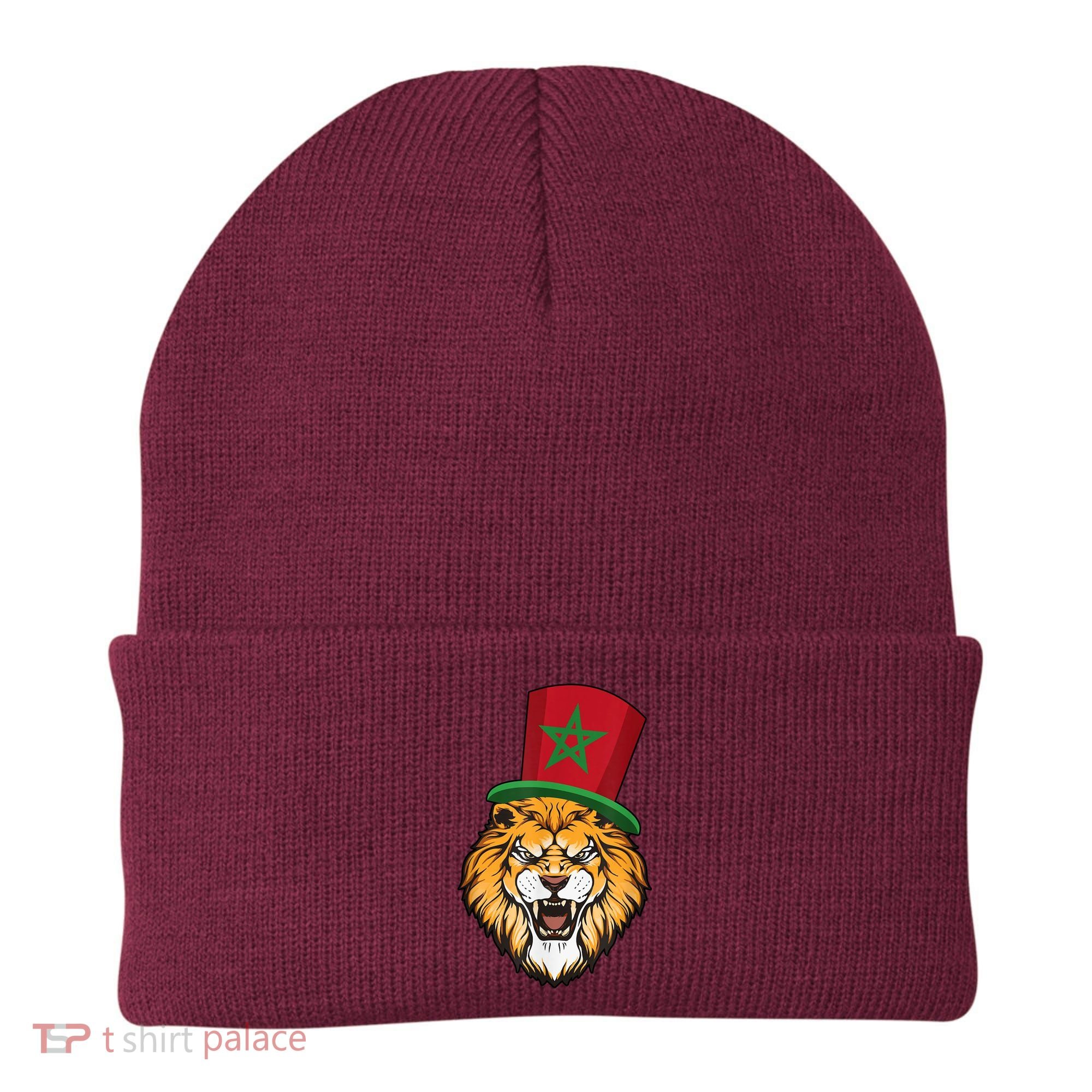 Morocco Flag Moroccan Soccer Supporter For Men Women Beanie
