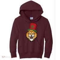 Morocco Flag Moroccan Soccer Supporter For Men Women Kids Hoodie thumb 0