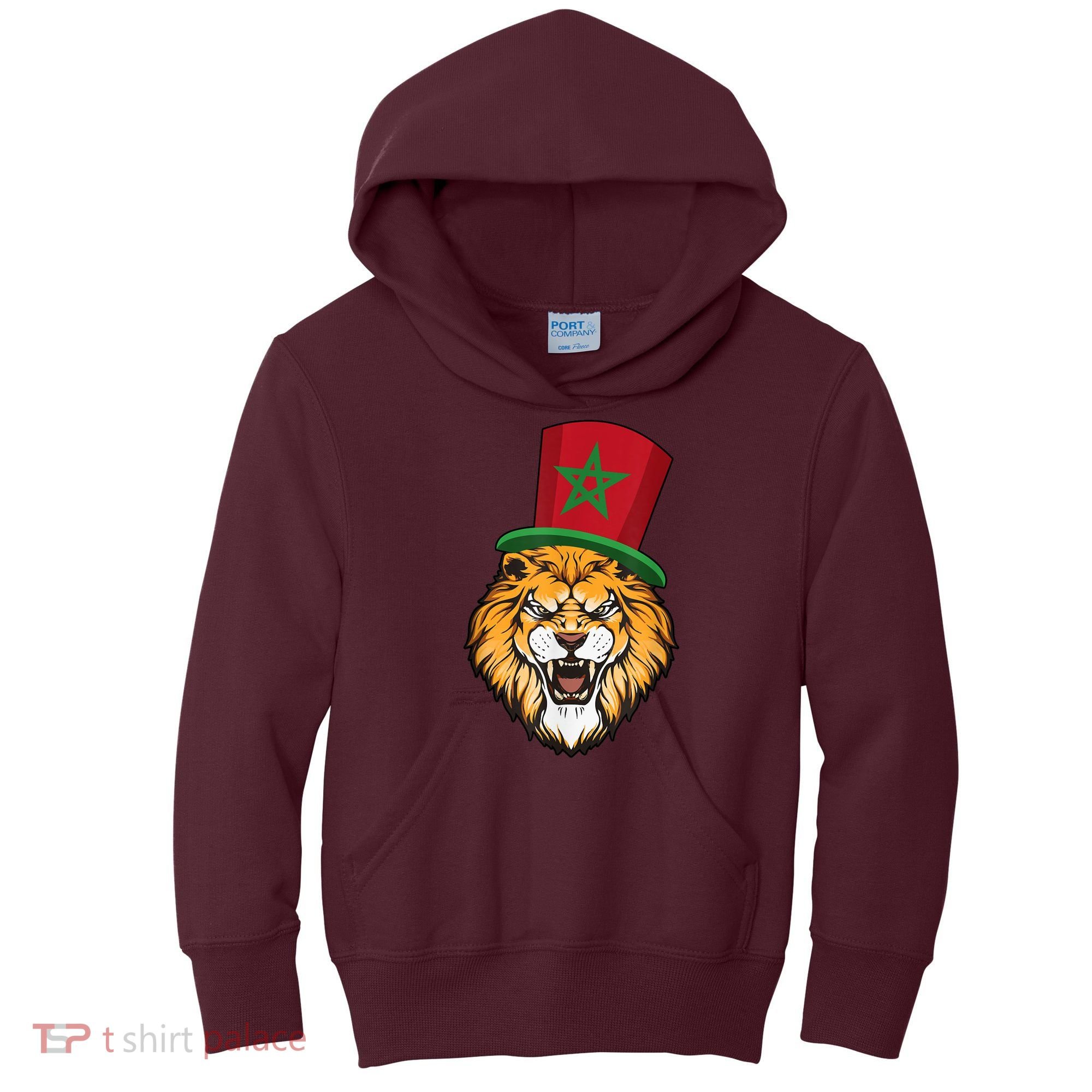 Morocco Flag Moroccan Soccer Supporter For Men Women Kids Hoodie