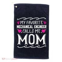 My Favorite Mechanical Engineer Calls Me Mom Mothers Day Golf Towel thumb 0