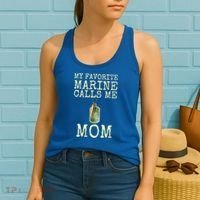 My Favorite Marine Calls Me Mom Cool Gift Women's Tank Top thumb 2