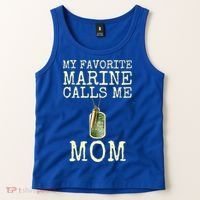 My Favorite Marine Calls Me Mom Cool Gift Tank Top thumb 2