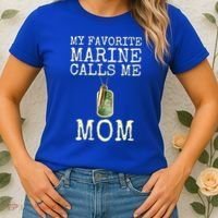 My Favorite Marine Calls Me Mom Cool Gift Women's T-Shirt thumb 2