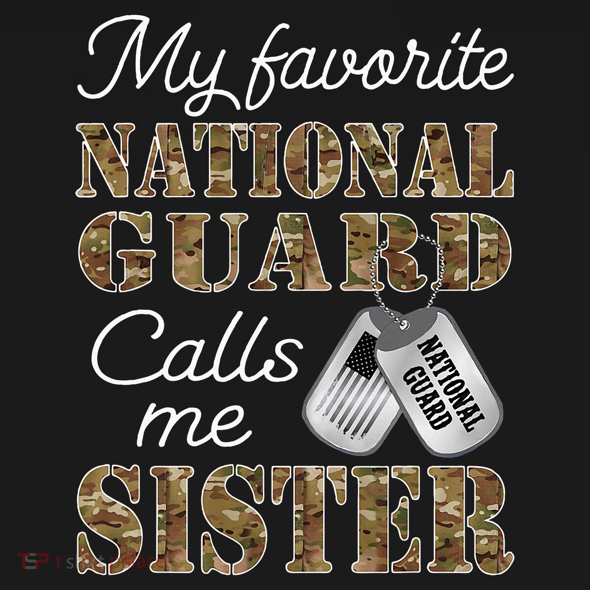 My Favorite National Guard Calls Me Sister Proud Army Sister Women's Tank Top