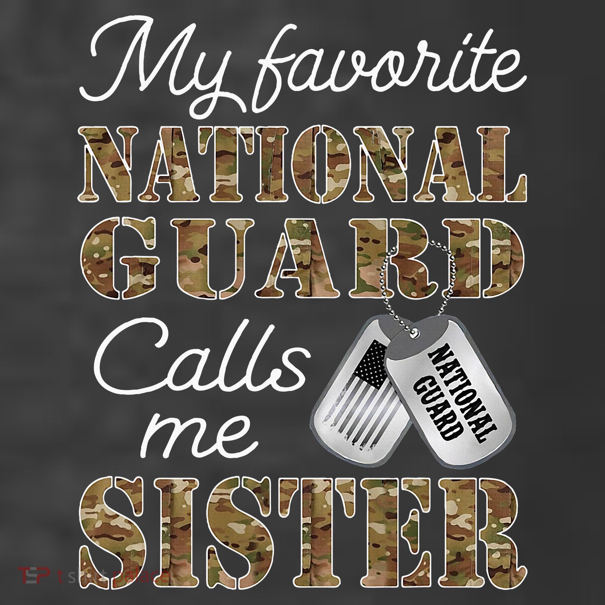 My Favorite National Guard Calls Me Sister Proud Army Sister Women's Hoodie
