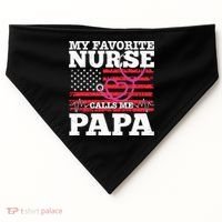 My Favorite Nurse Calls Me Papa USA-Made Doggie Bandana thumb 0