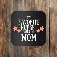 My Favorite Nurse Call Me Mom Mother's Day Gift Coaster thumb 0