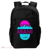 Miami Florida Neon Retro Logo Backpack thumb 0