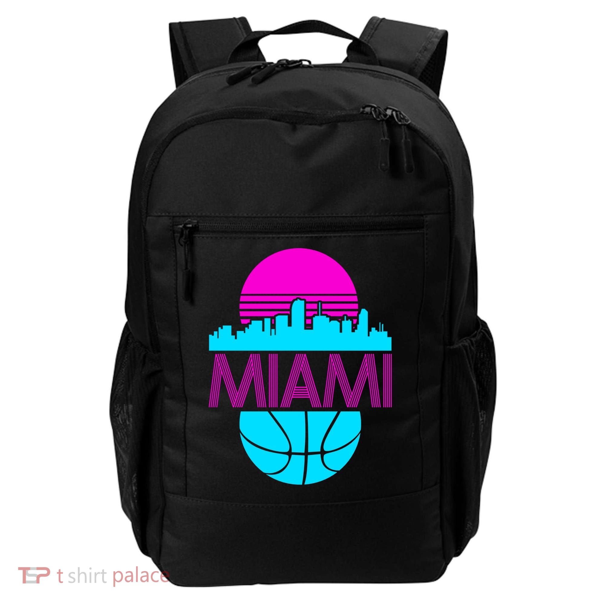 Miami Florida Neon Retro Logo Backpack