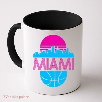 Miami Florida Neon Retro Logo Coffee Mug