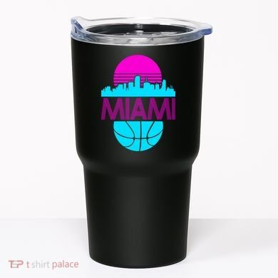 Miami Florida Neon Retro Logo Tumbler