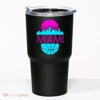 Miami Florida Neon Retro Logo Tumbler thumb 0