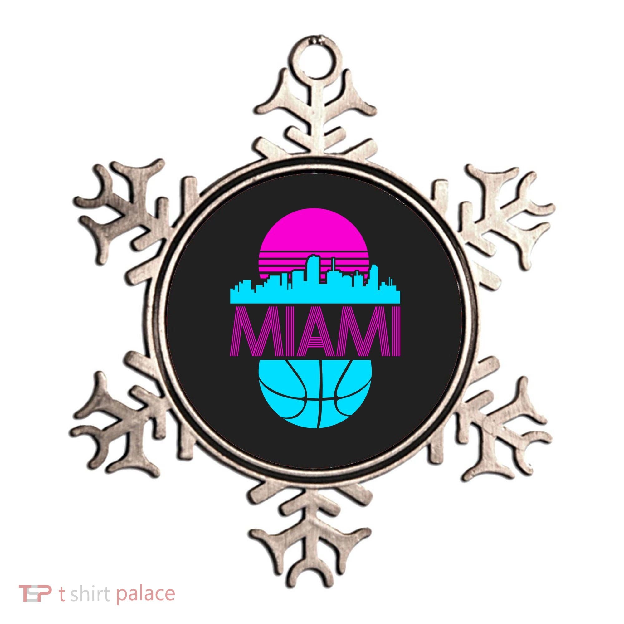 Miami Florida Neon Retro Logo Ornament